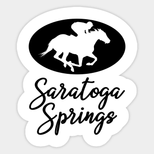 Saratoga Springs New York Horse Racing Sticker